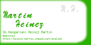 martin heincz business card